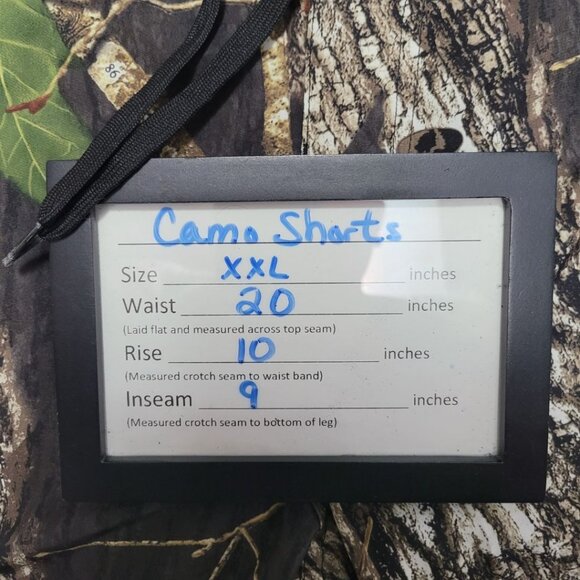 Camouflage Swim Trunks Shorts Mens XXL Black Pocket No Liner Drawstring Waist - Picture 5 of 6